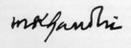la signature de Gandhi